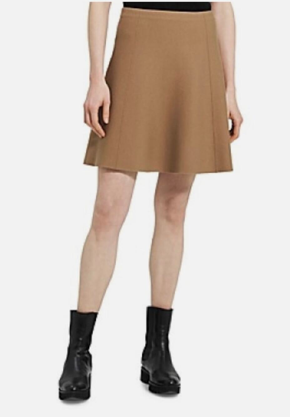 NWT Theory Mini Skirt Desert Camel Wool